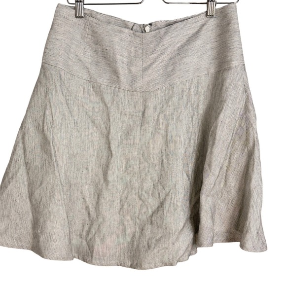 CAbi Dresses & Skirts - Cabi Luna Skirt 829 Salt & Pepper Grey White Stripe A-Line Mini Skirt Womens‎ 6